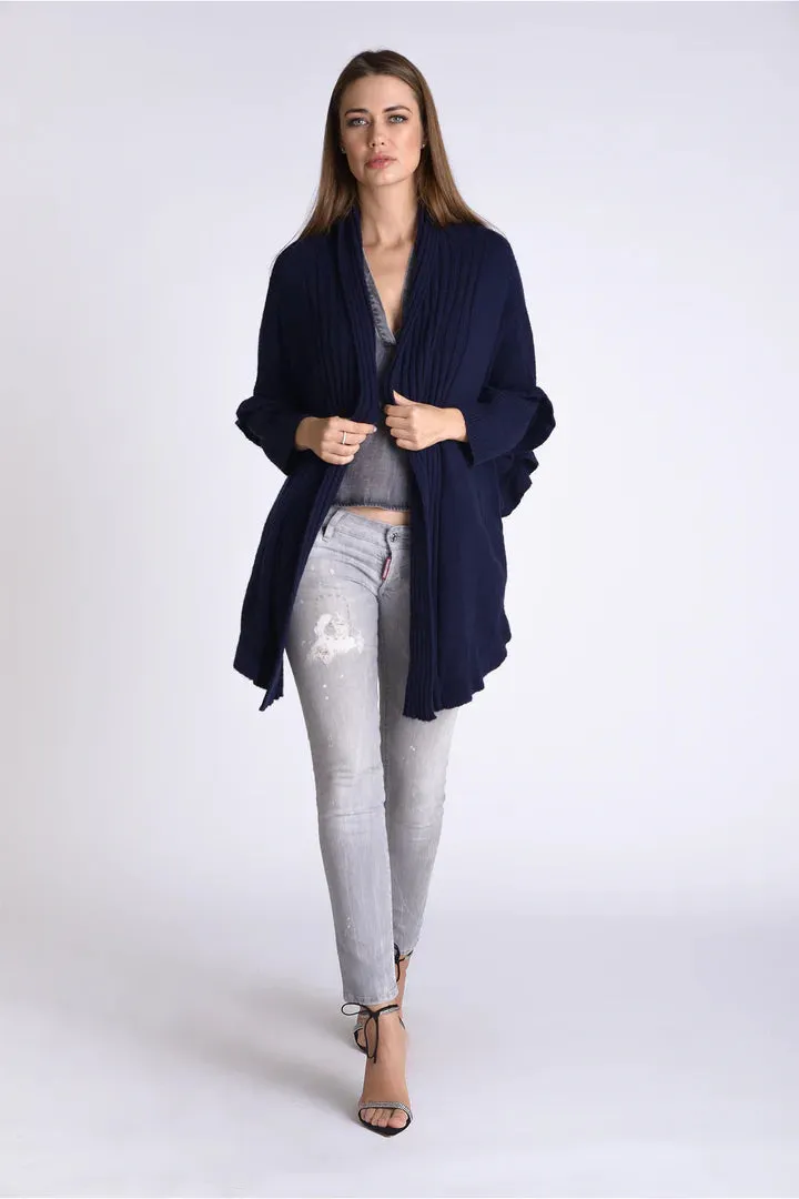 Mademoiselle Fuzzy Draped Cardigan