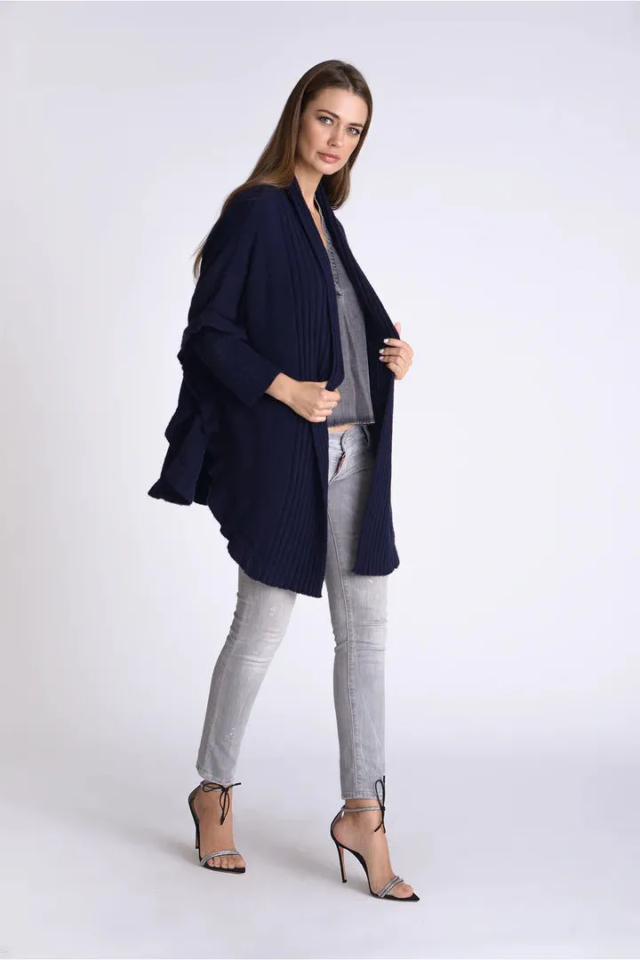 Mademoiselle Fuzzy Draped Cardigan