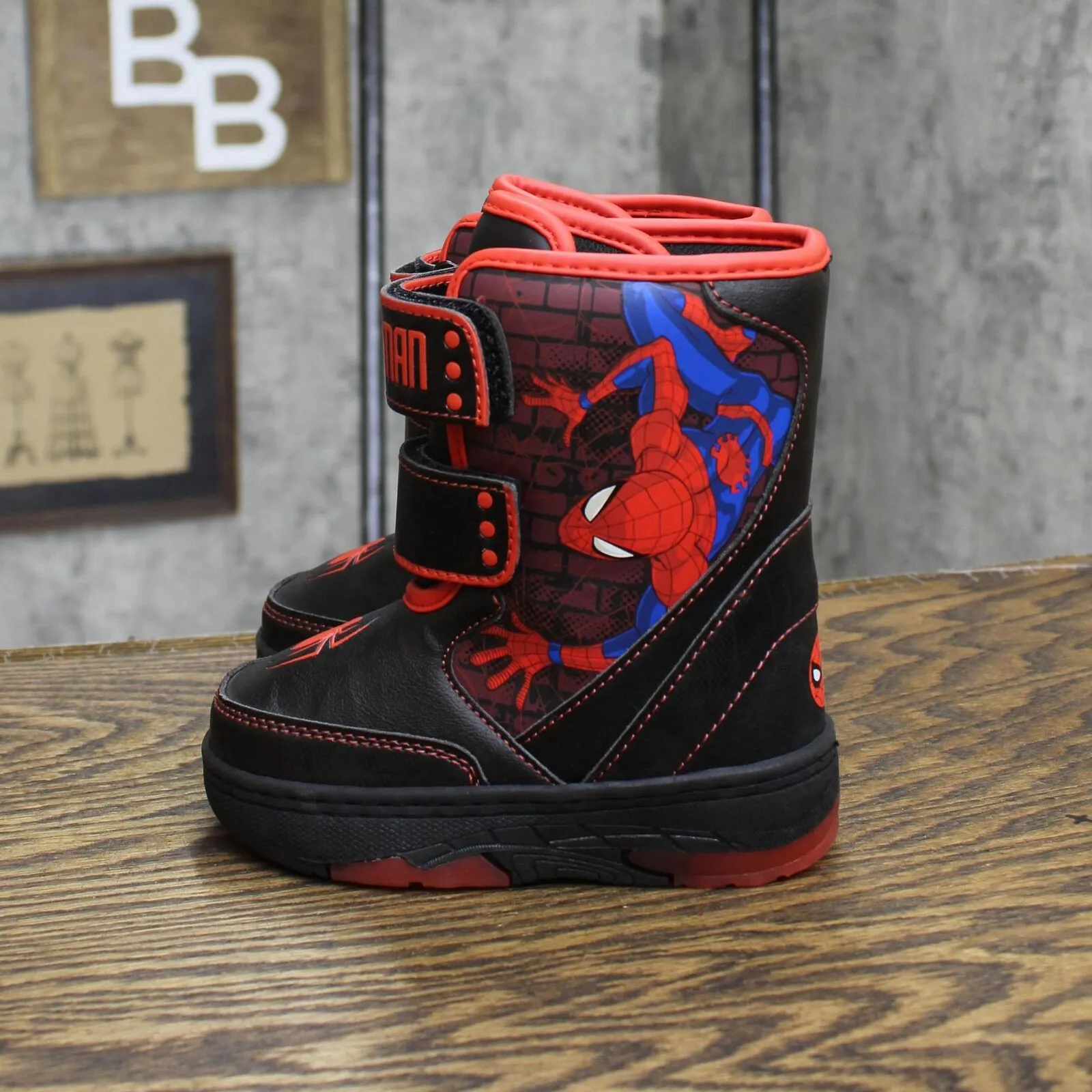 Marvel Toddler Boys Spider-Man Winter Boots 88236663 Black / Red 8T