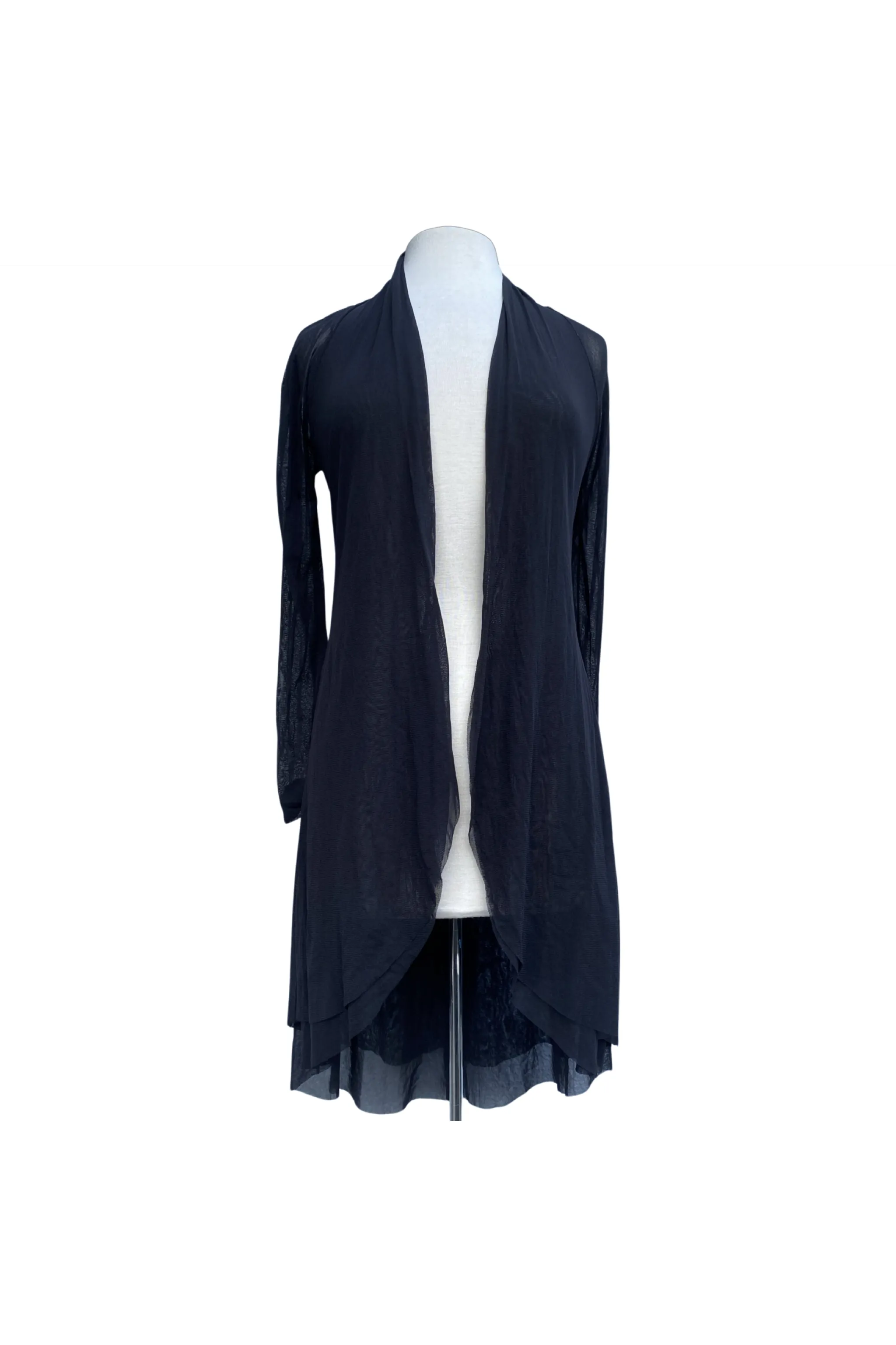 MAXIMA Sheer Mid Length Duster Black