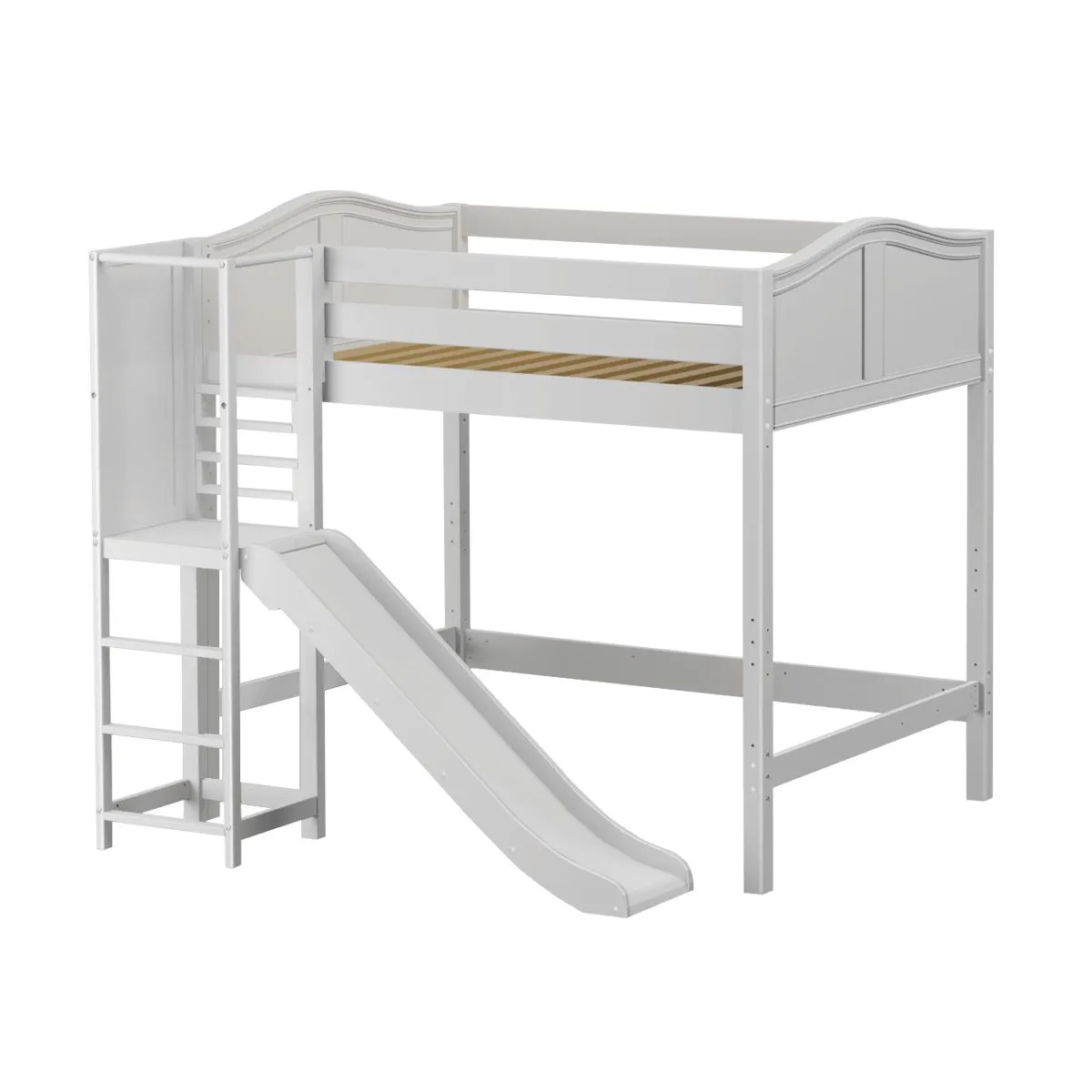 Maxtrix Full High Loft Bed with Slide Platform