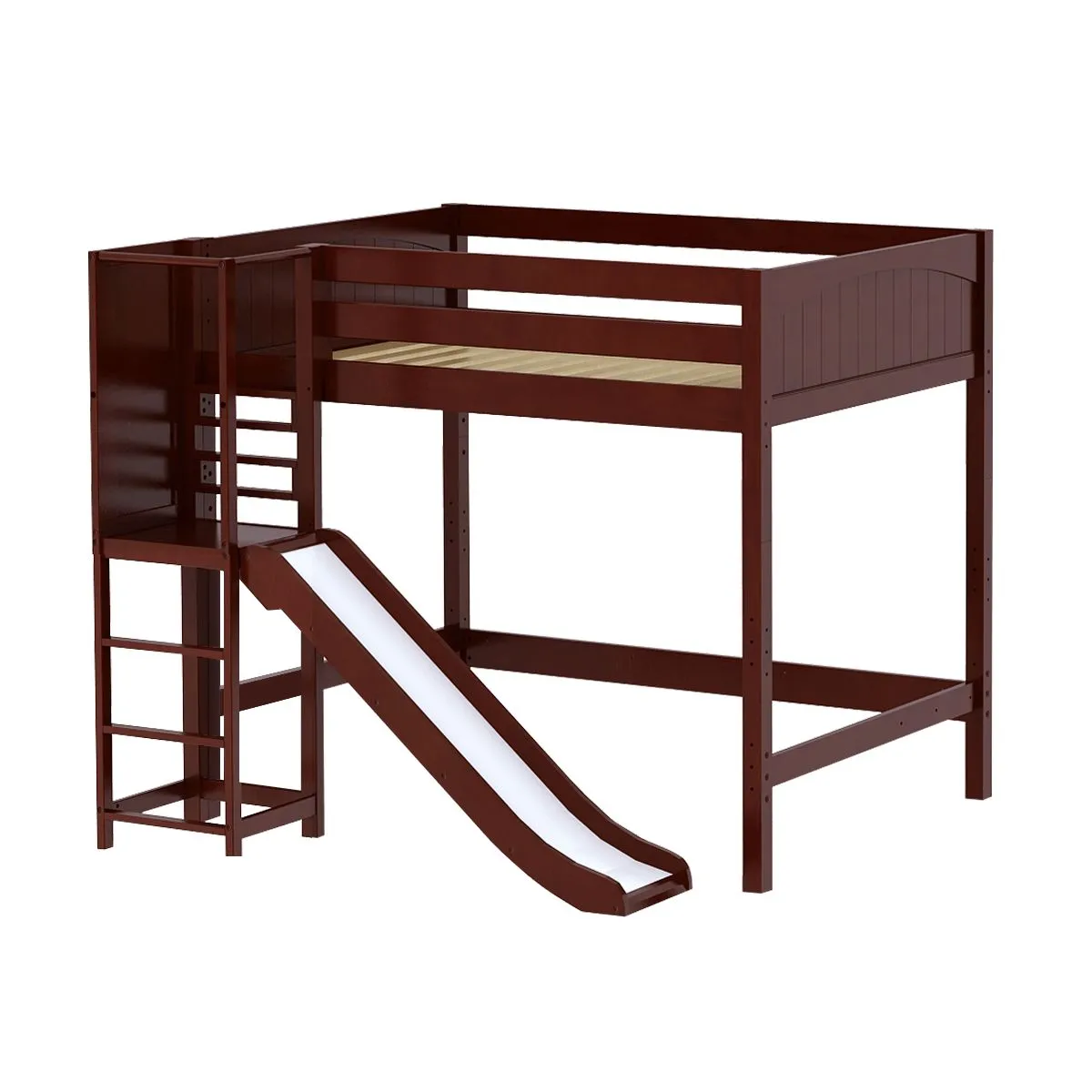 Maxtrix Full High Loft Bed with Slide Platform