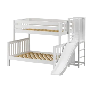 Maxtrix Medium Twin over Full Bunk Bed with Slide Platform