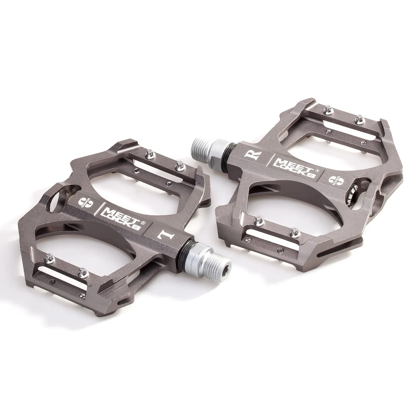 MEETLOCKS Sealed Bike Pedals CNC Aluminum Body for MTB BMX