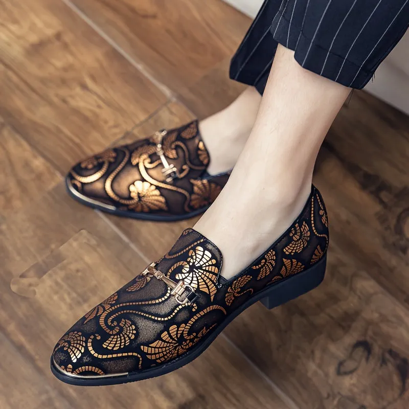 Men'S Fashion Slip-On Loafers, Casual Korean British Style, All-Season Versatile Business Faux Shoes, Trendy Pointed Toe, Breathable Rubber Sole, Casual Outdoor Hiking Footwear, 46 Size