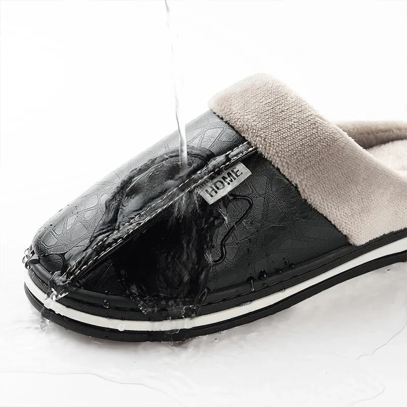 Men's PU Leather Regular Use House Slippers
