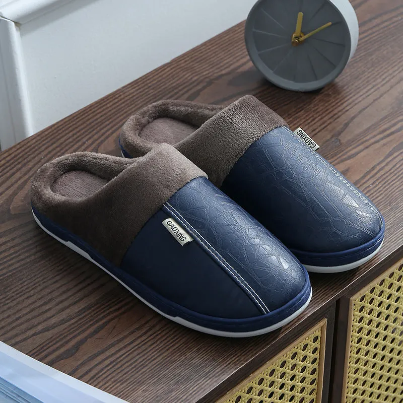 Men's PU Leather Regular Use House Slippers