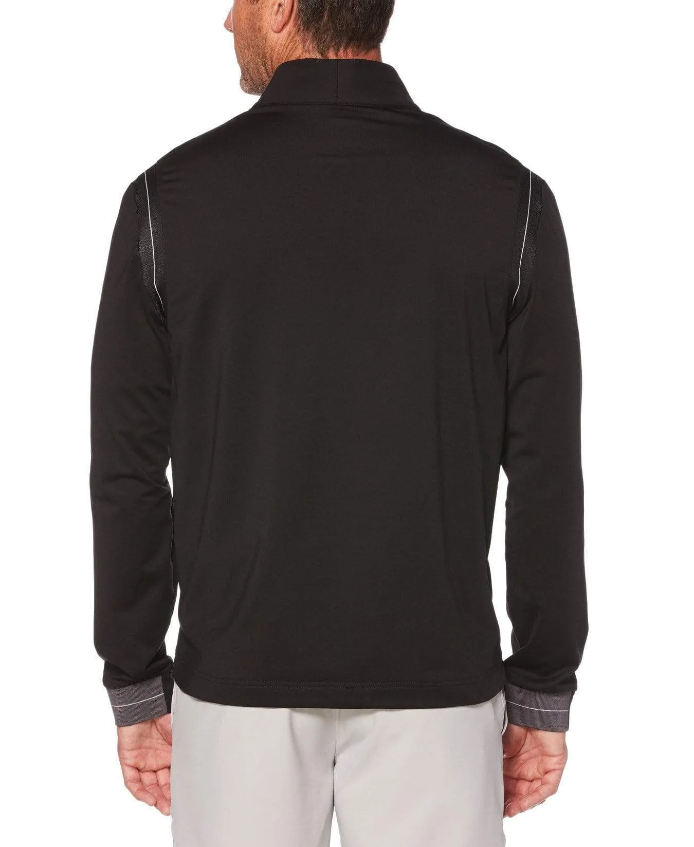 Mens Stitch Print 1/4 Zip Pullover