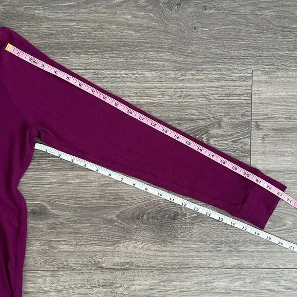 MICHAEL STARS Helen Snap Front Polo Top XS Madison Brushed Jersey Berry Purple