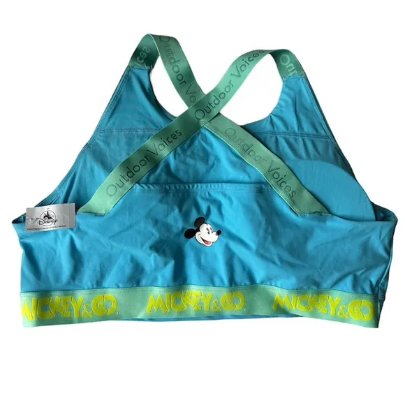Mickey Mouse Snacks Bra for Women by Outdoor Voices NWT 3XL