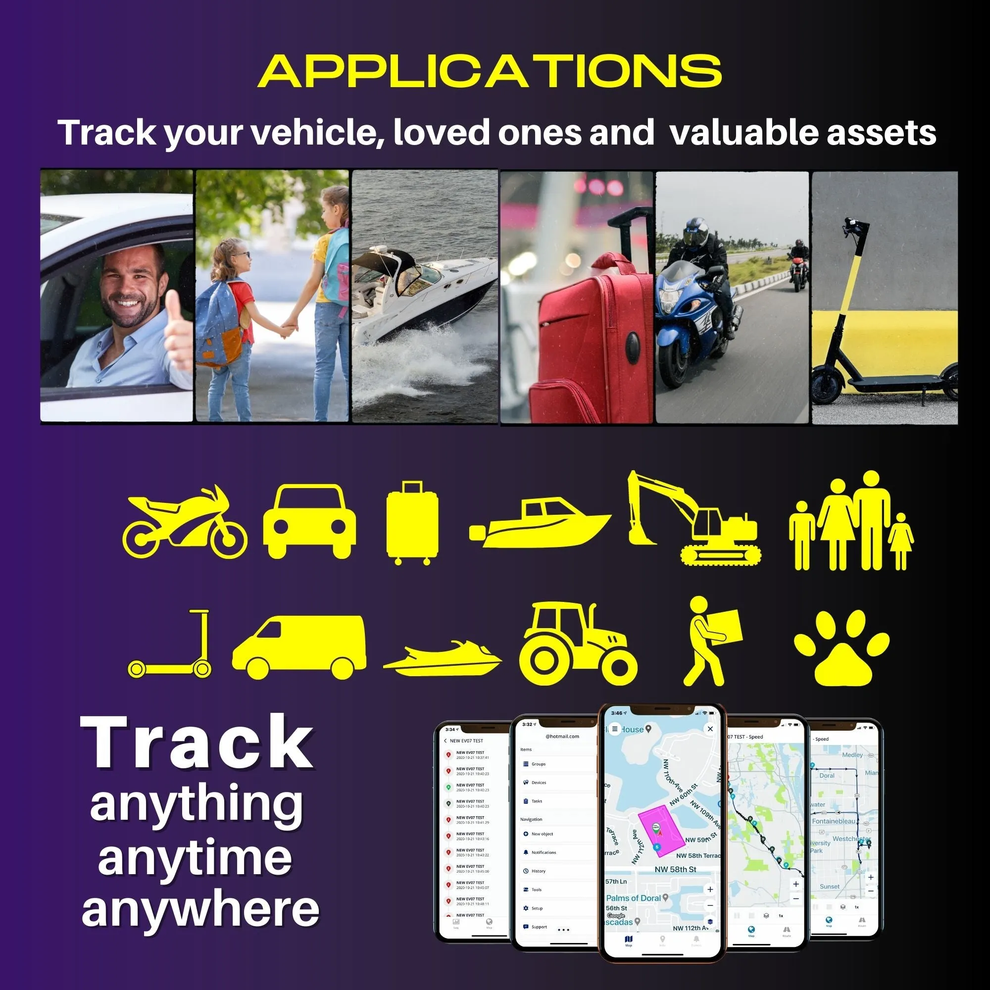 Mini Portable GPS Tracker 4G LTE Real Time Worldwide Coverage Include International SIM Card