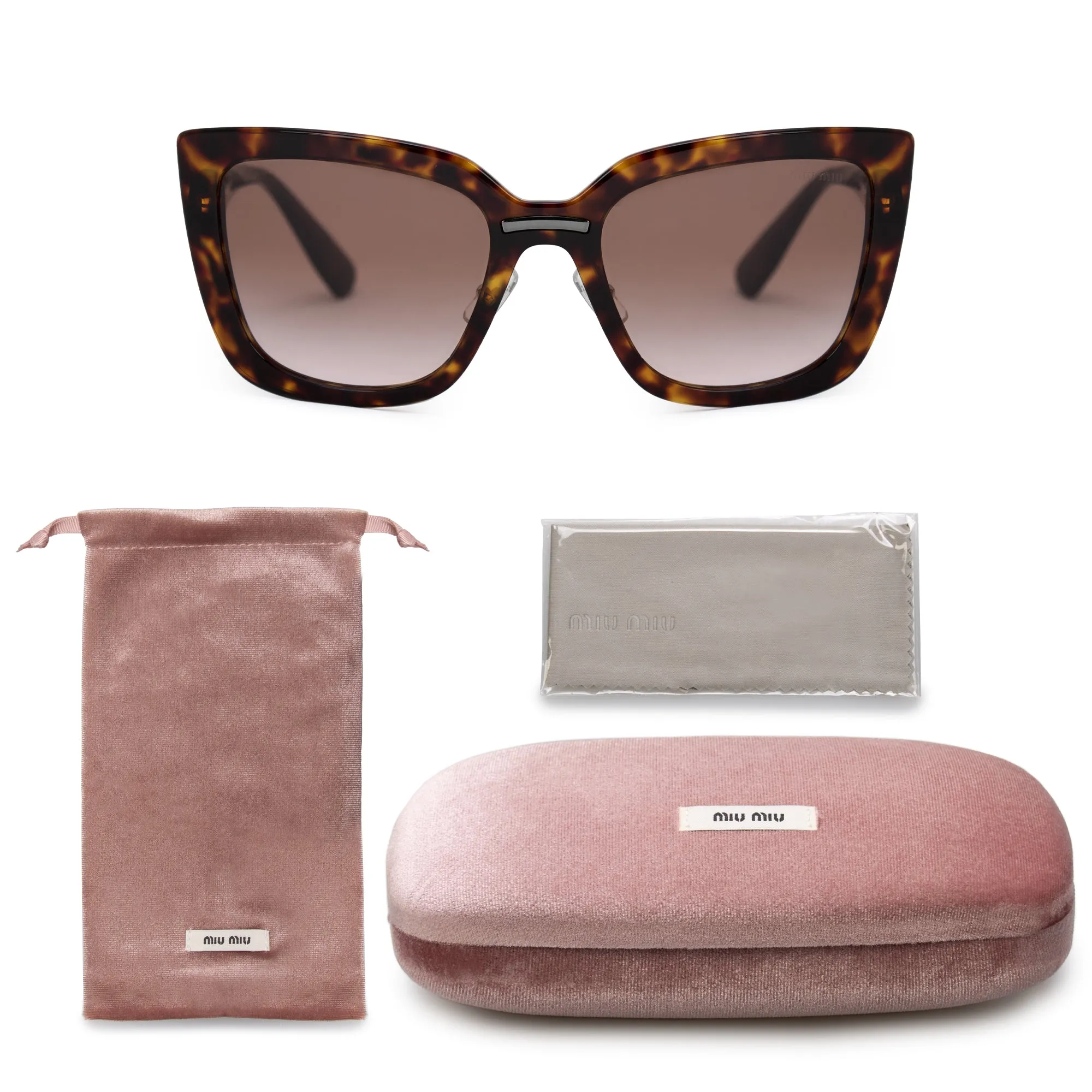 Miu Miu Rectangular Sunglasses SMU03VS 2AU0A6 55