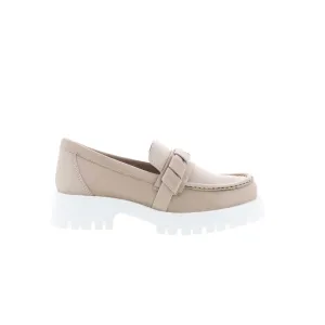 Miz Mooz Vicky Womens Beige Leather Slip On Loafers & Slip Ons Casual Shoes