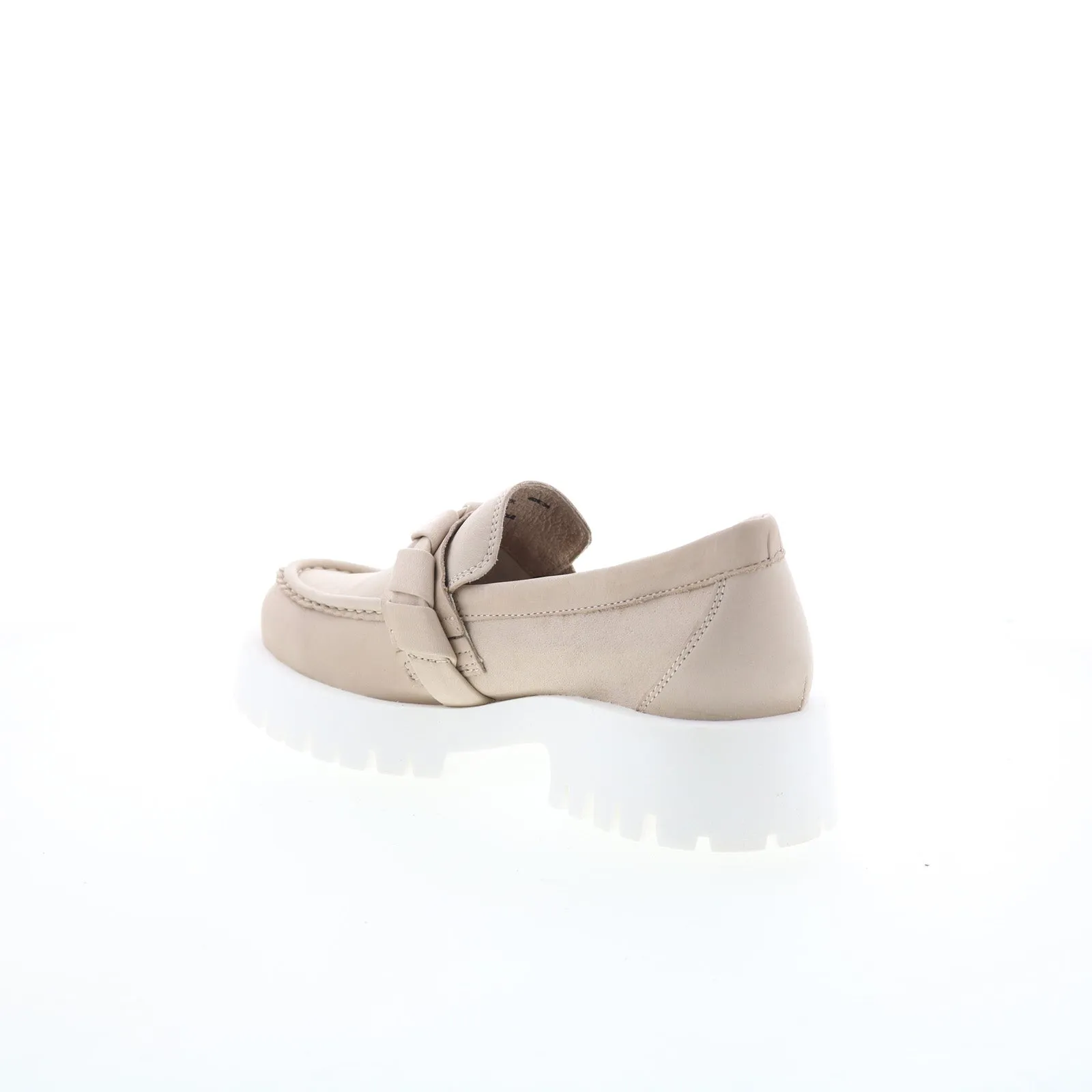 Miz Mooz Vicky Womens Beige Leather Slip On Loafers & Slip Ons Casual Shoes