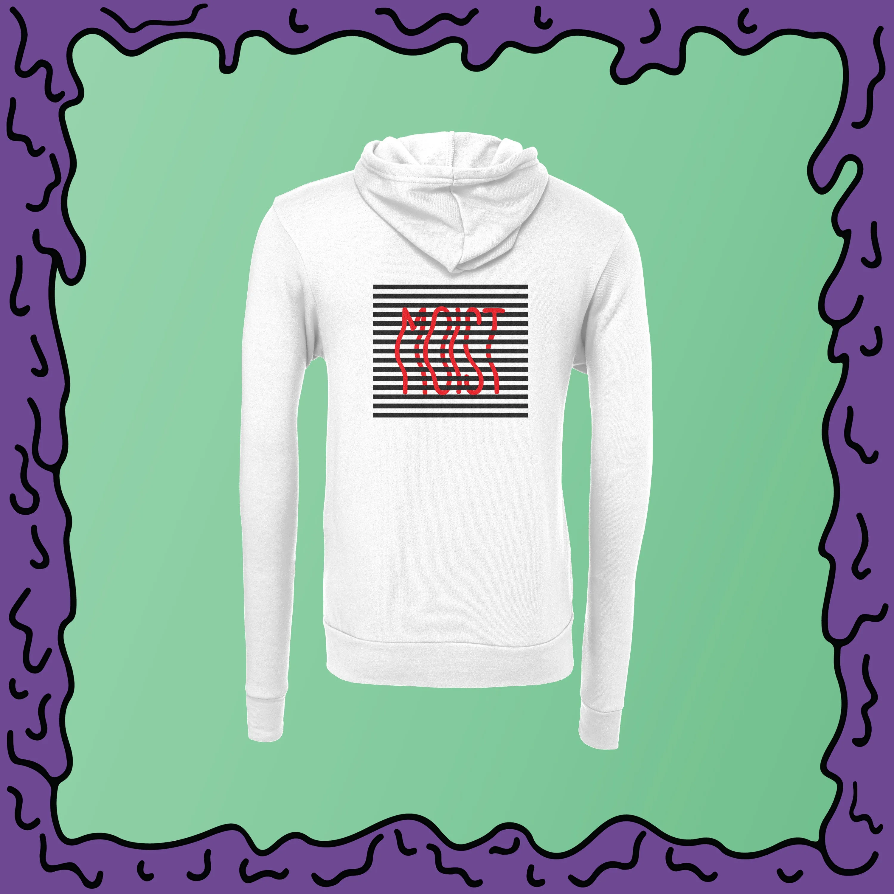 MOIST Stripe Box - Unisex Zip Hoodie