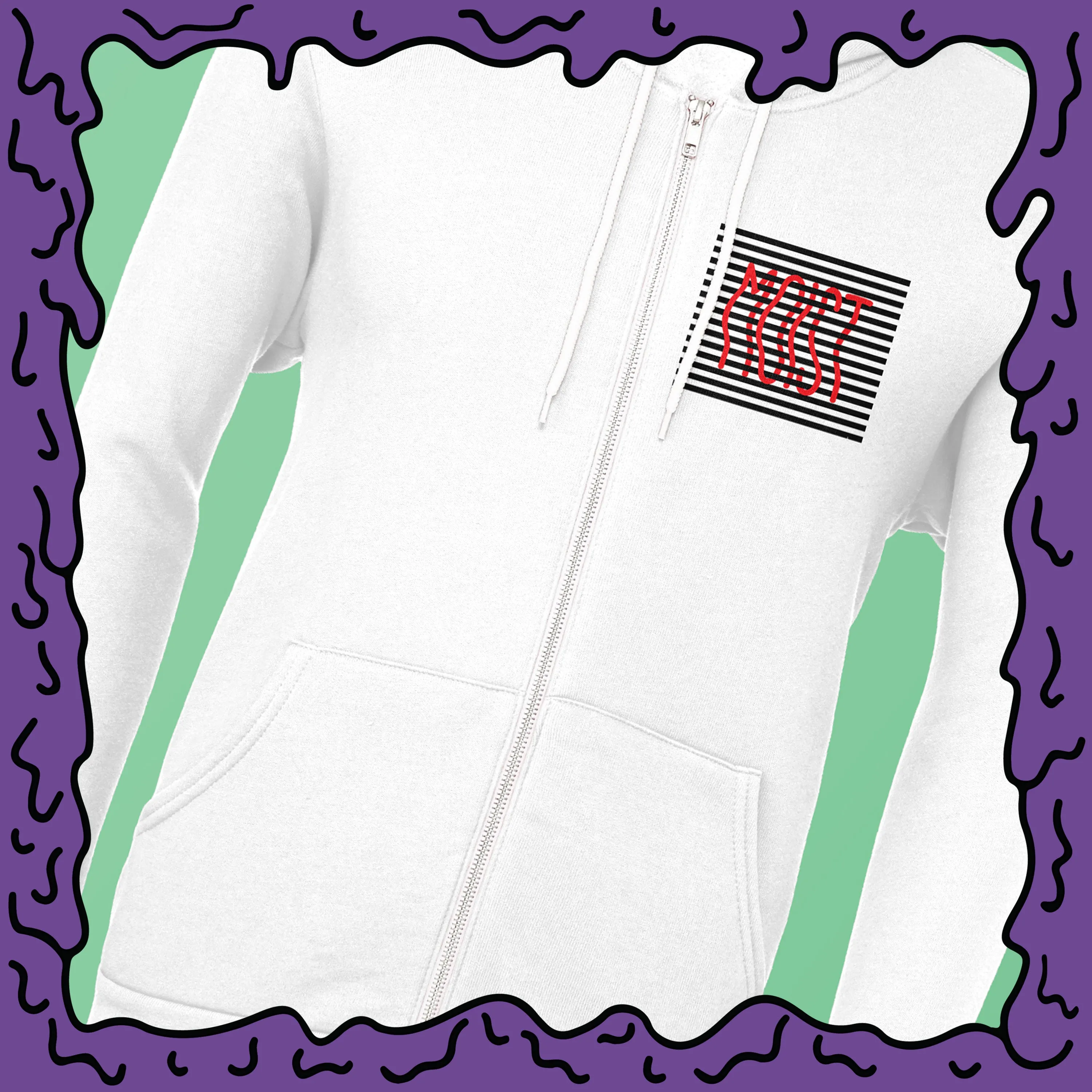 MOIST Stripe Box - Unisex Zip Hoodie