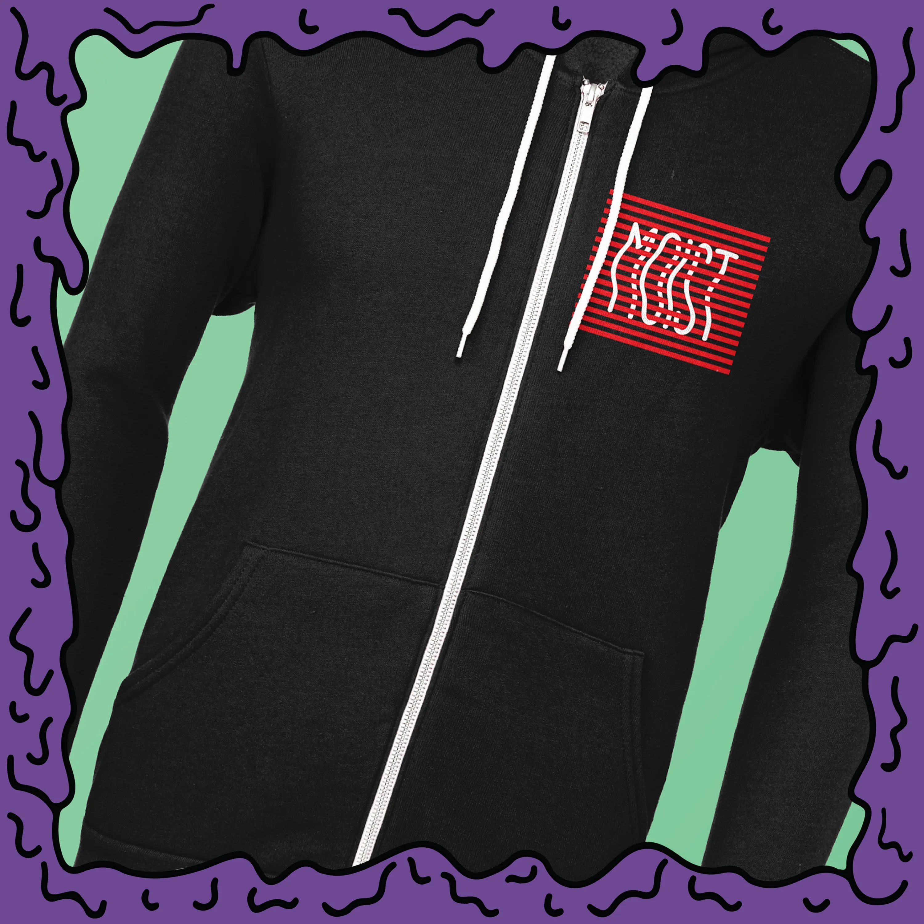 MOIST Stripe Box - Unisex Zip Hoodie