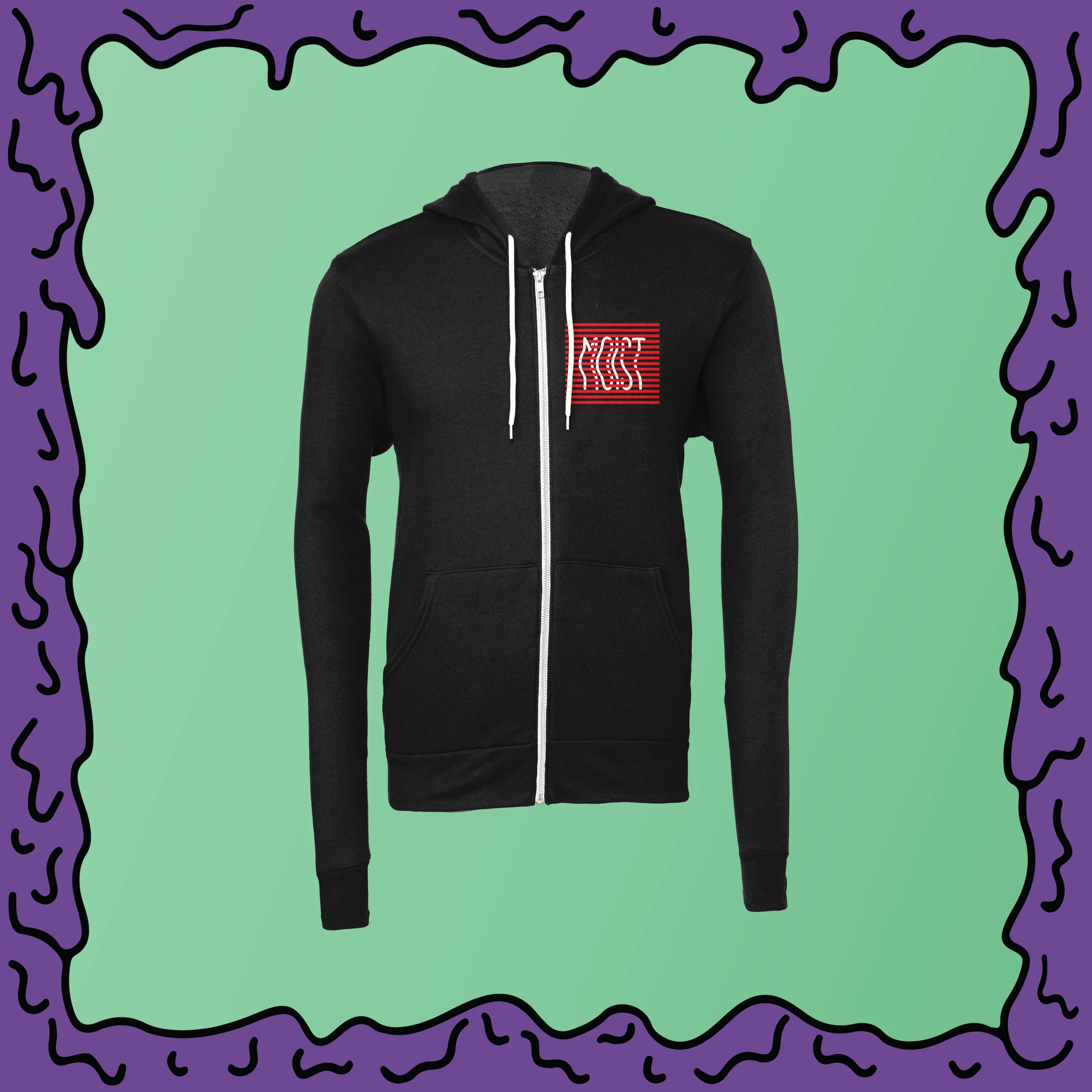 MOIST Stripe Box - Unisex Zip Hoodie
