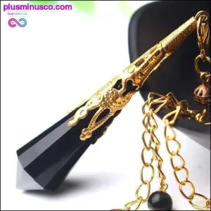 Natural Black obsidian reiki Chakra healing pendant necklace