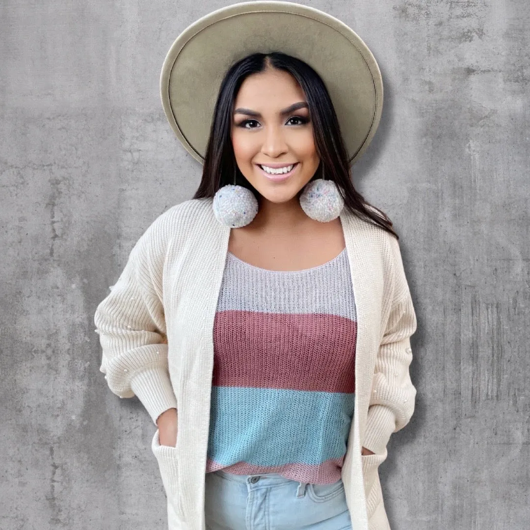 Neopolitan Swirl Knit Tank