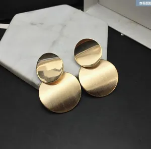 New Crystal Earrings Round Gold And Silver Earring