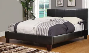 New in Box, Full/Double Platform Bed Upholstered in high quality Faux Leather Ultra Soft Chocolate Brown - No Boxspring required with slats provided - Retails for $620 w/tax