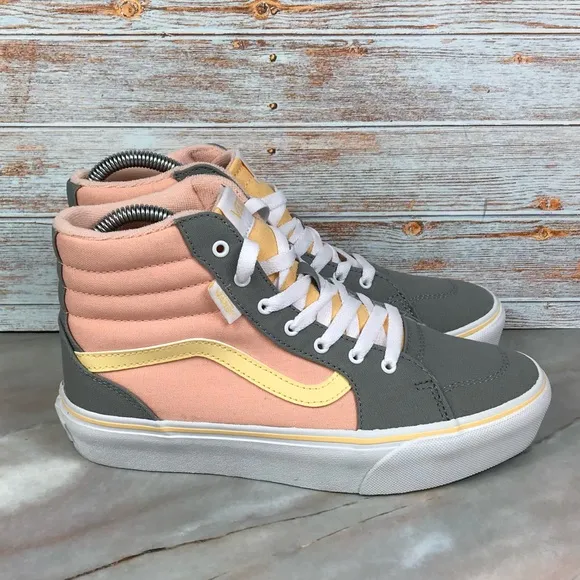 NEW Vans Filmore Hi Platform Color Block Tropical Peach Youth