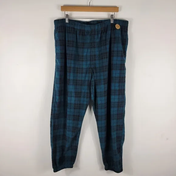 New Victorias Secret Polar Fleece Plaid Embroidered Button Up Jogger Pajama Set