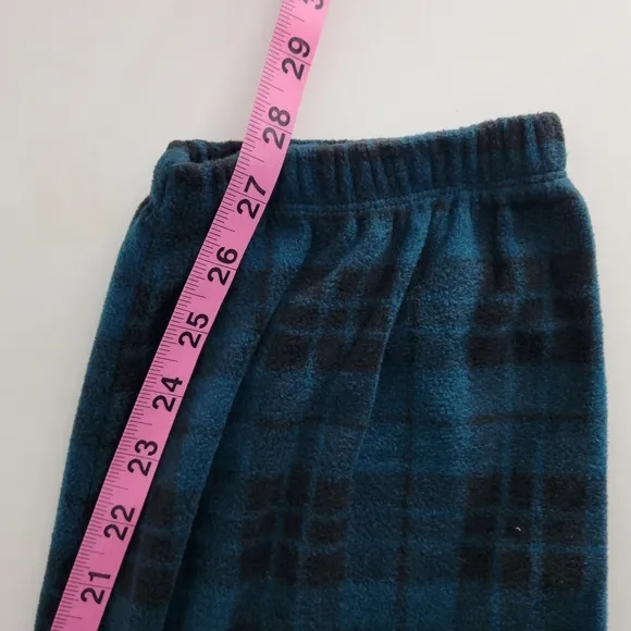 New Victorias Secret Polar Fleece Plaid Embroidered Button Up Jogger Pajama Set