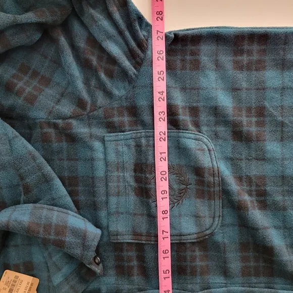 New Victorias Secret Polar Fleece Plaid Embroidered Button Up Jogger Pajama Set