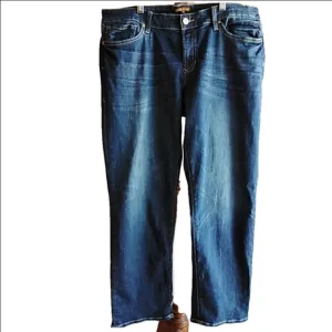 💕NWOT 💕 Women's Dear John Playback Cuffed Cropped Jeans Size 32 Blue Denim