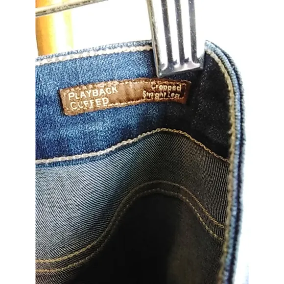 💕NWOT 💕 Women's Dear John Playback Cuffed Cropped Jeans Size 32 Blue Denim