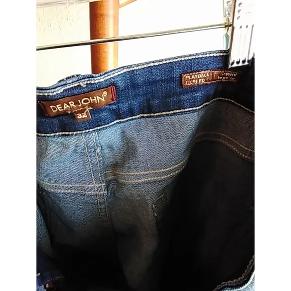💕NWOT 💕 Women's Dear John Playback Cuffed Cropped Jeans Size 32 Blue Denim