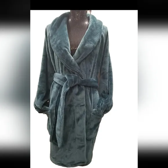 NWT! Victorias Secret Cozy Green Short Robe Super Soft XS/S