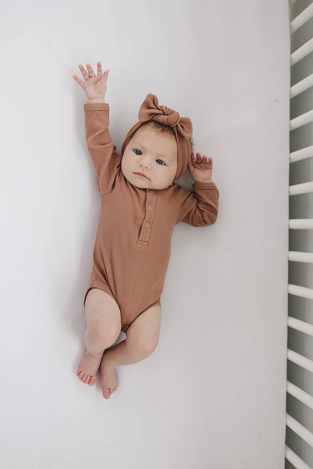 Organic Cotton Long Sleeve Ribbed Bodysuit