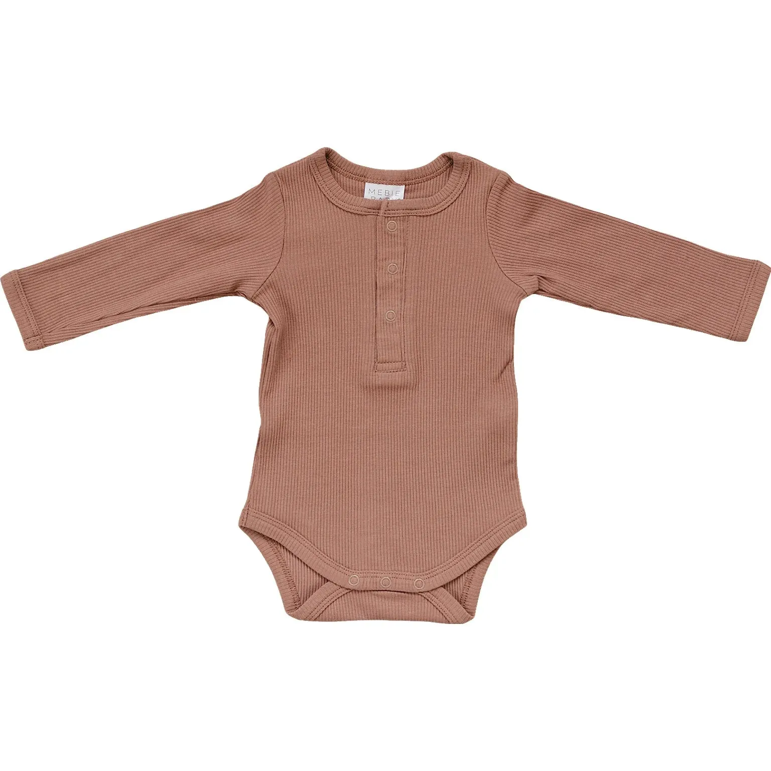 Organic Cotton Long Sleeve Ribbed Bodysuit
