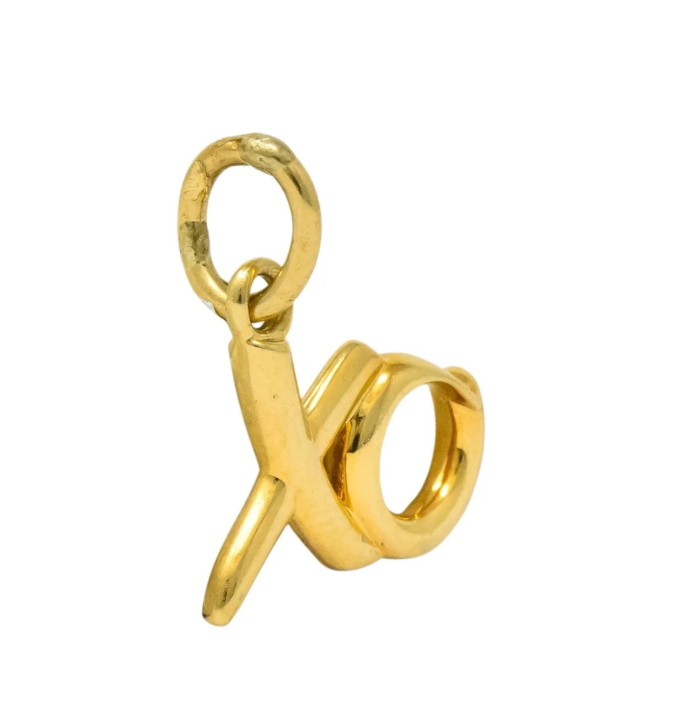Paloma Picasso Tiffany & Co. 18 Karat Gold Graffiti Love and Kisses XO Charm Pendant