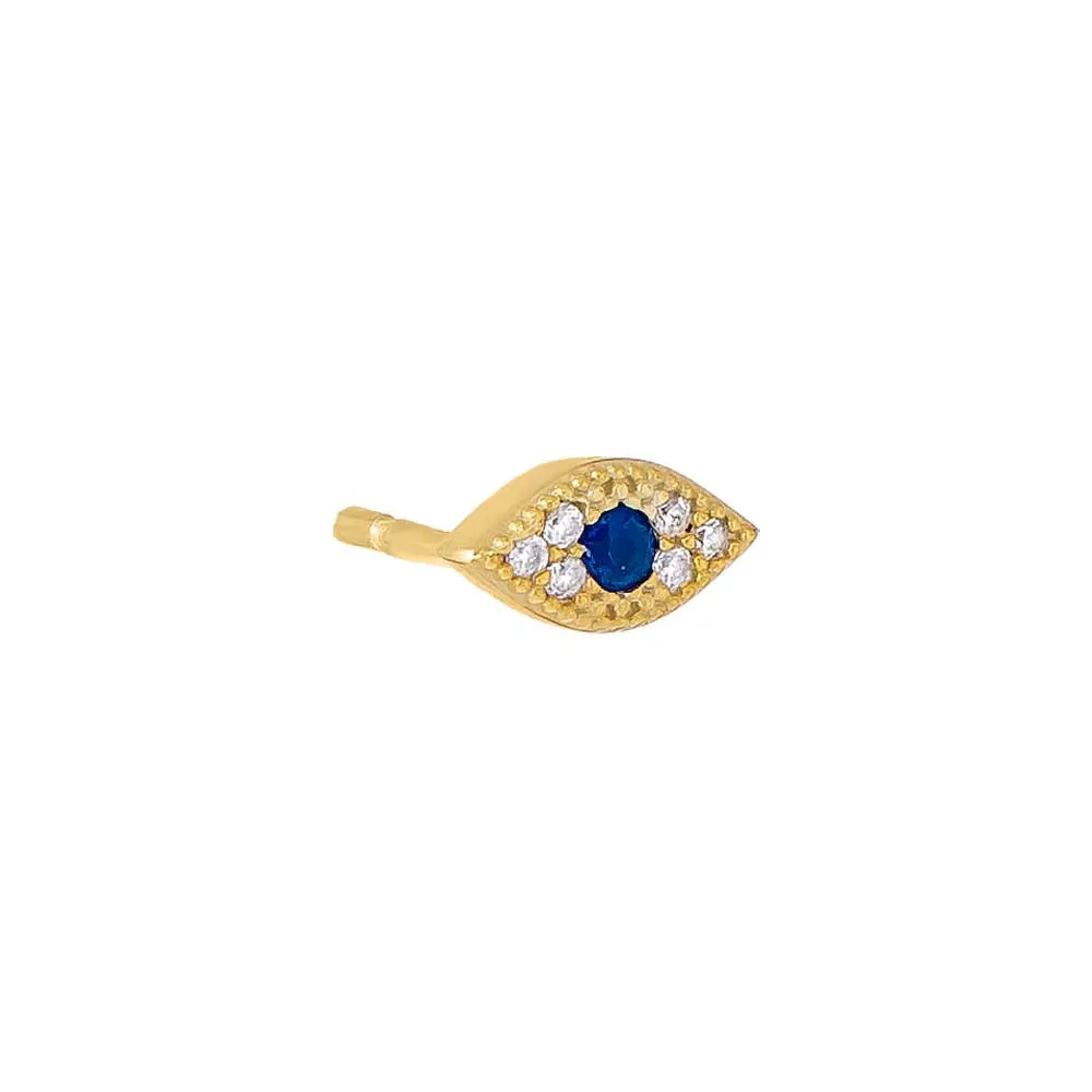 Pavé Evil Eye Stud Earring