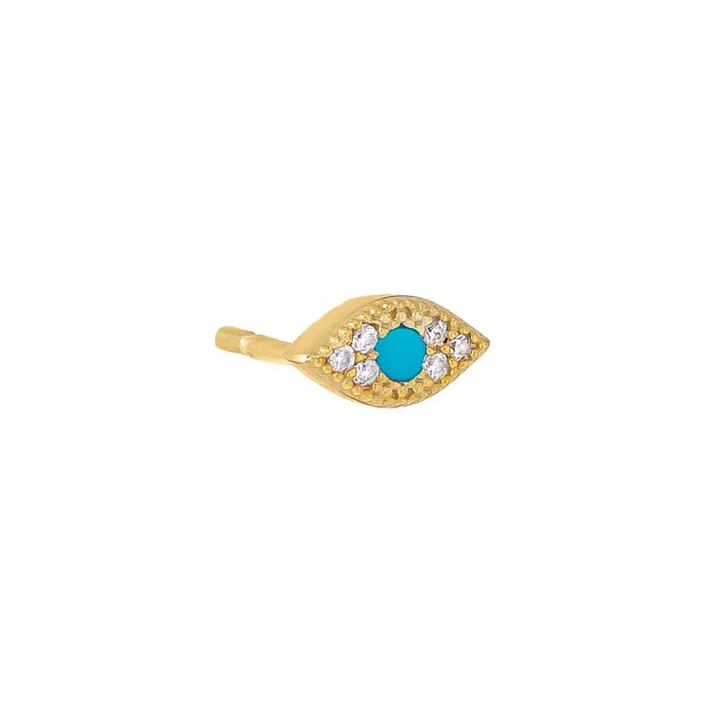 Pavé Evil Eye Stud Earring