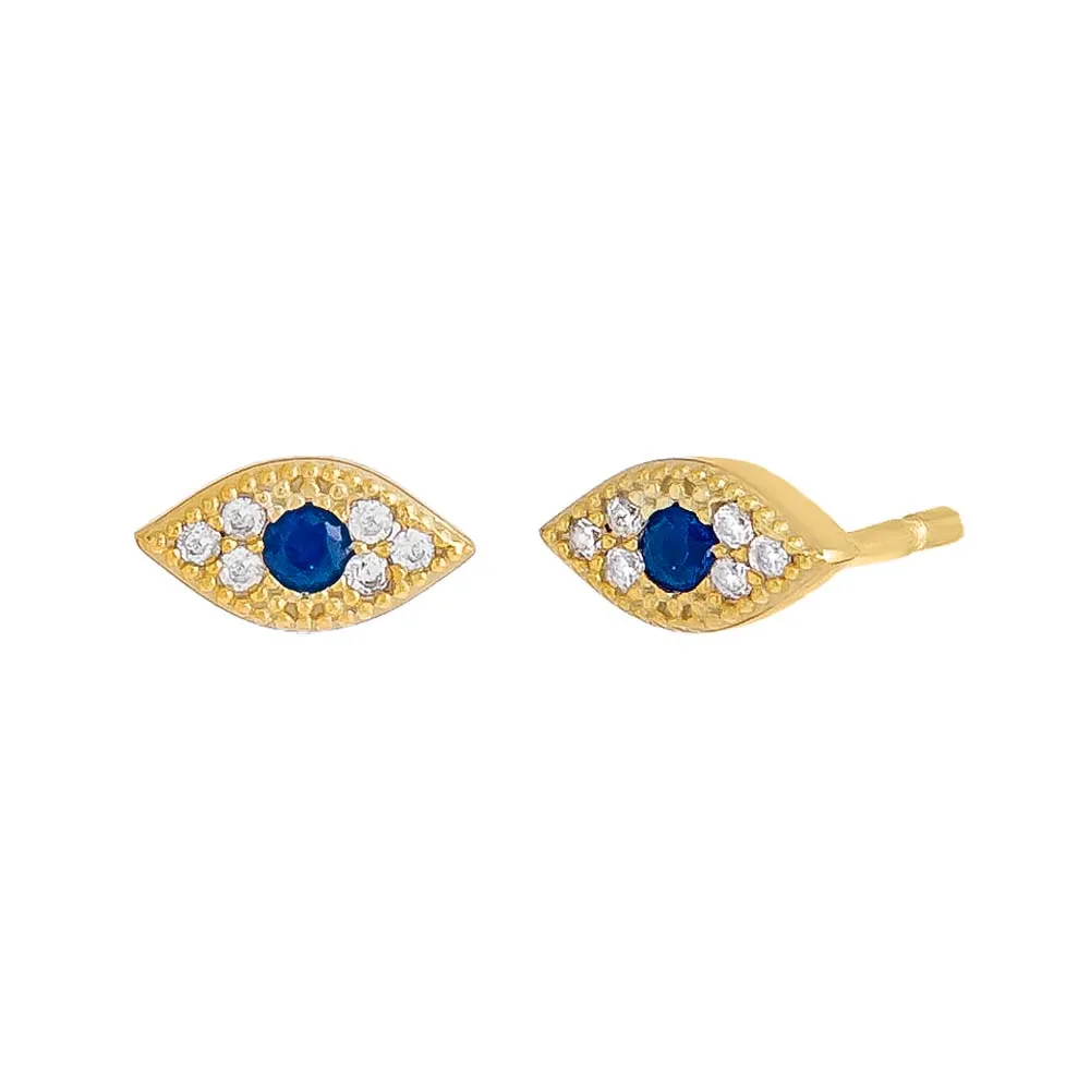 Pavé Evil Eye Stud Earring