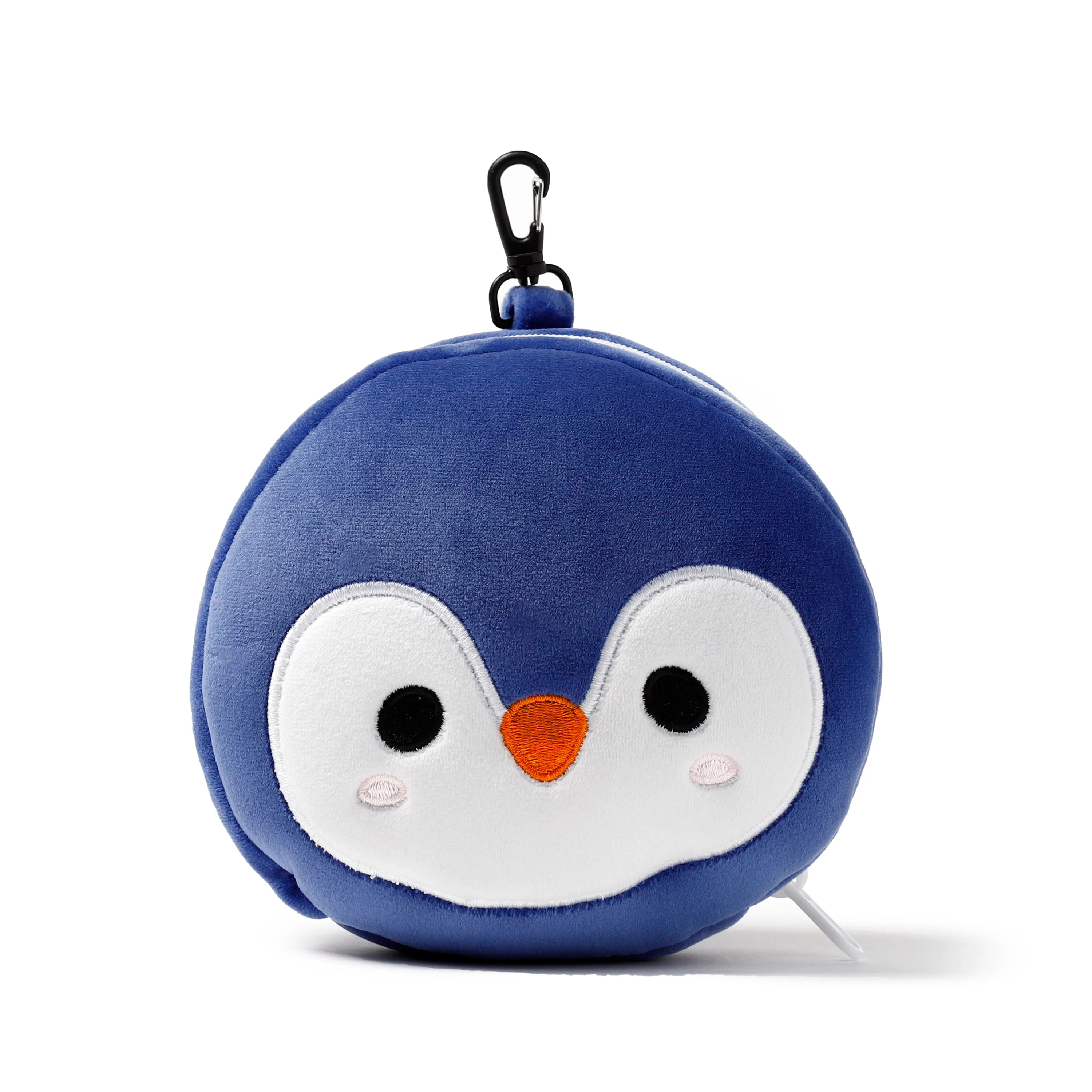 Penguin Relaxeazzz Plush Round Travel Pillow & Eye Mask Set