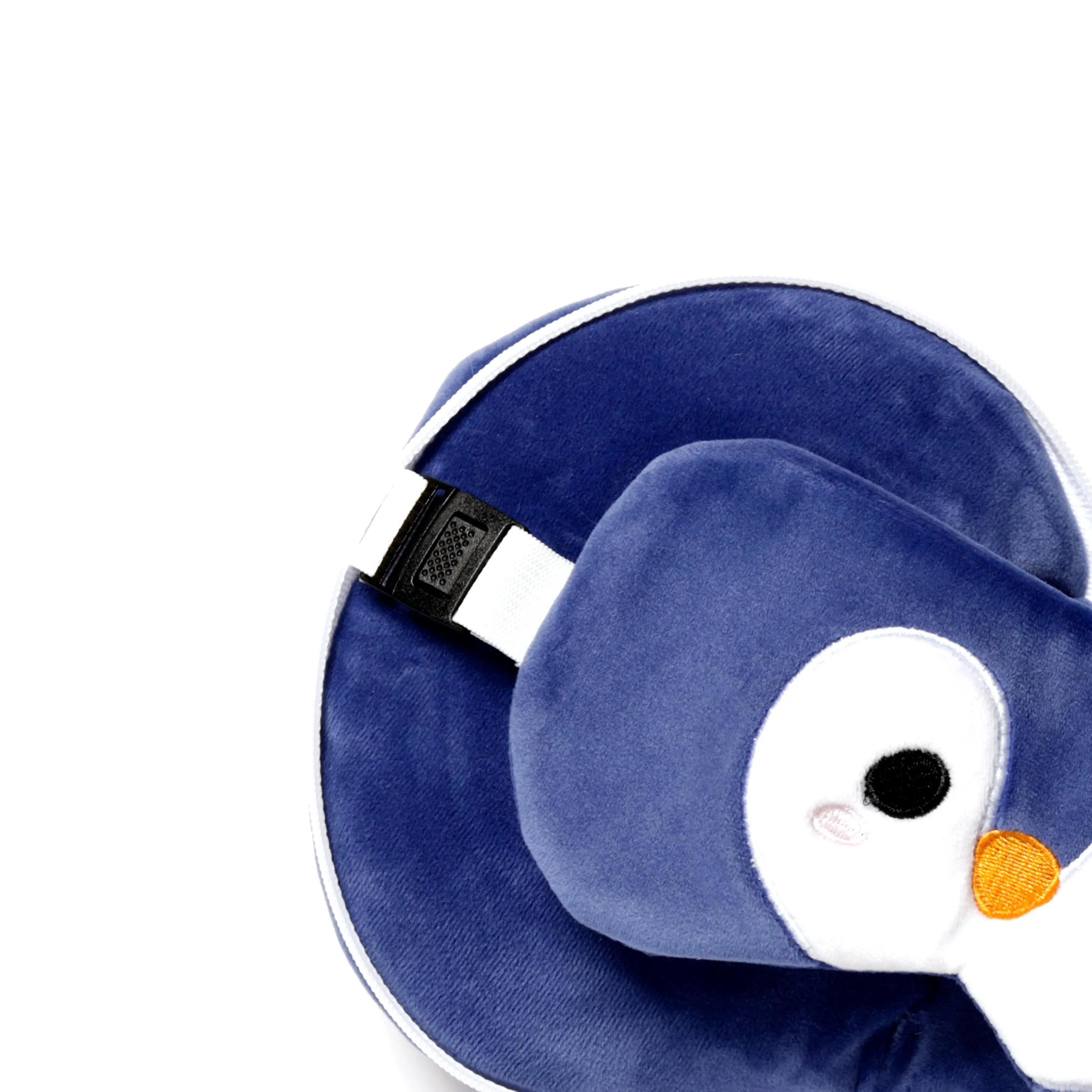 Penguin Relaxeazzz Plush Round Travel Pillow & Eye Mask Set