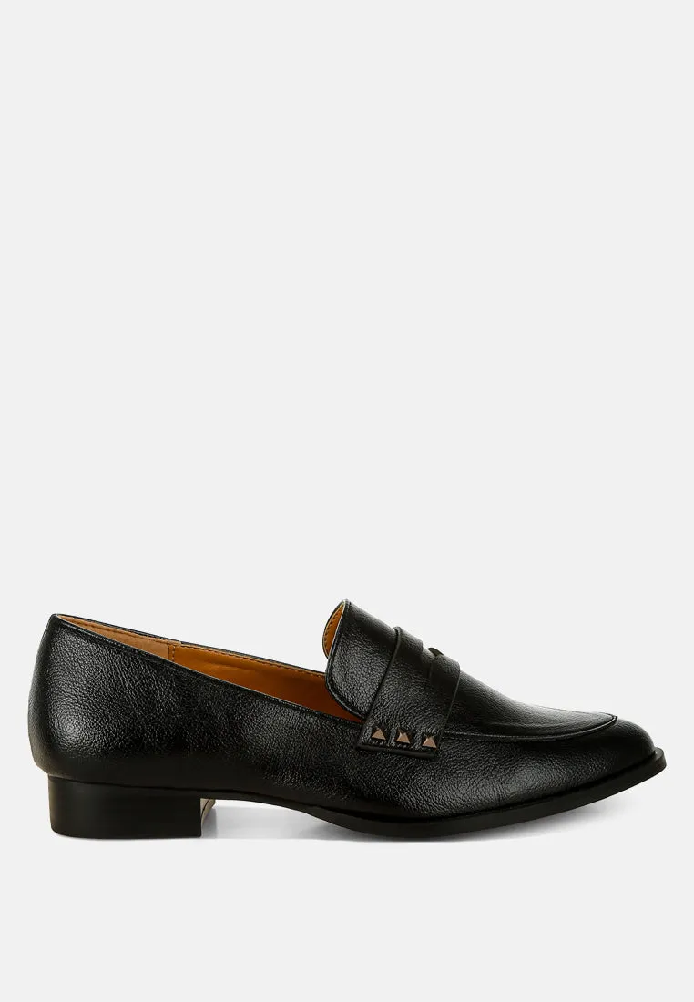 Penny Strap Metallic Loafers by RUW