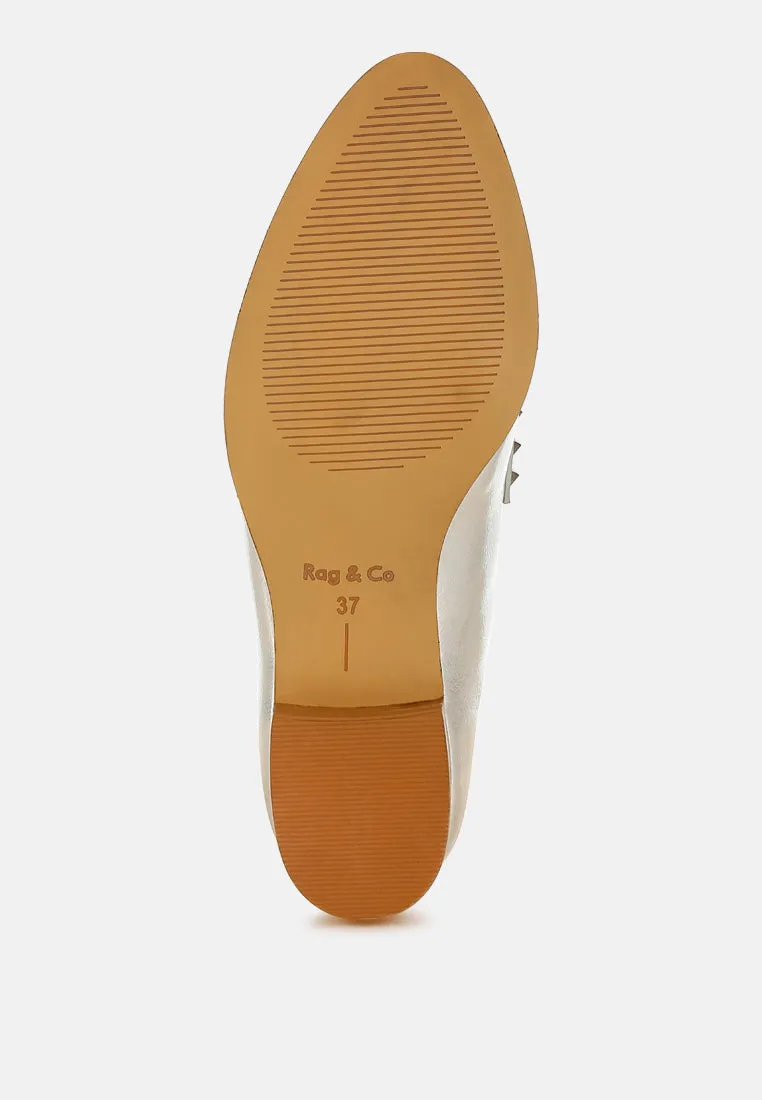 Penny Strap Metallic Loafers by RUW