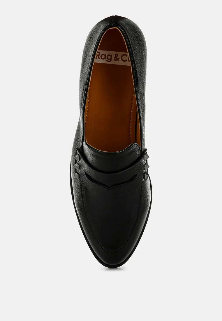 Penny Strap Metallic Loafers by RUW