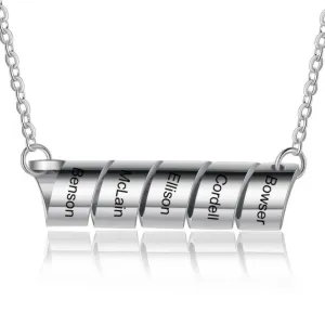 Personalized Engraving 5 Names Necklaces For Men