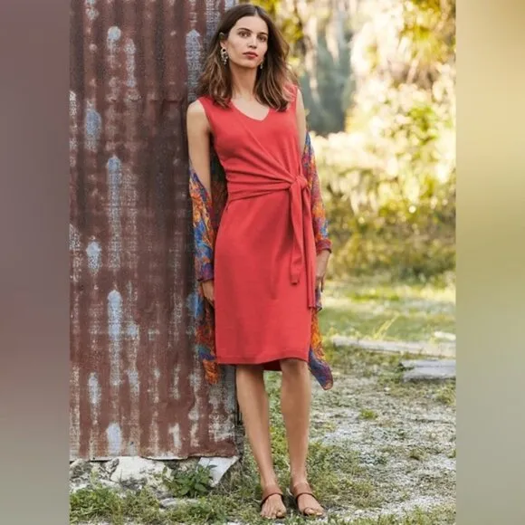 Peruvian Connection Harbour Island Red Knit Dress