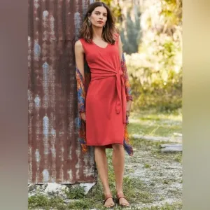 Peruvian Connection Harbour Island Red Knit Dress