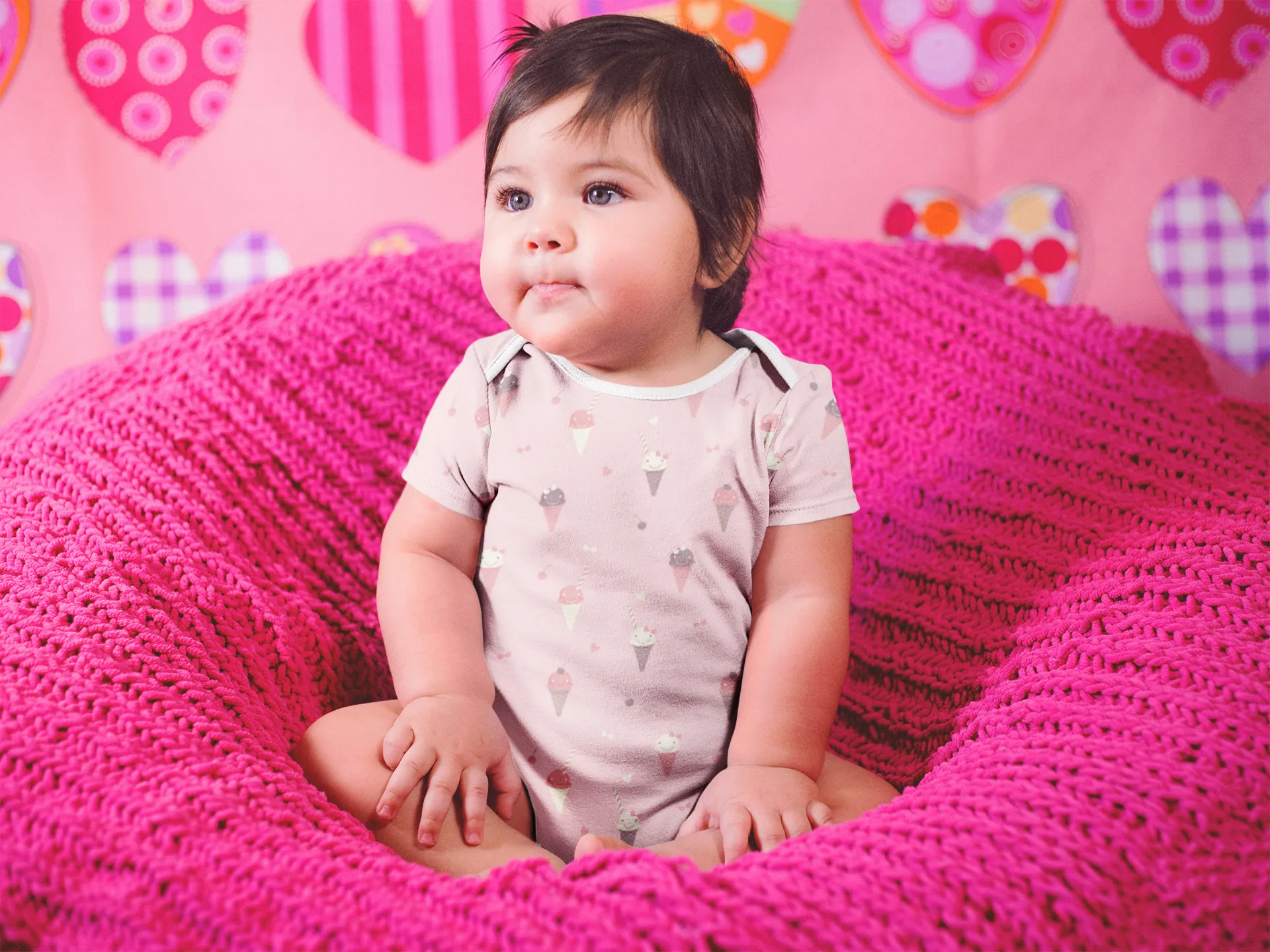 Pink Cones Onesie