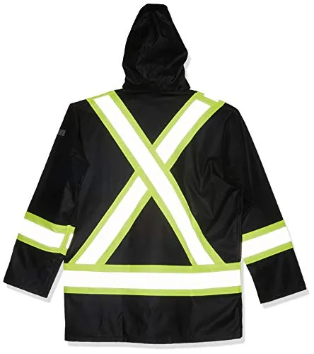 Pioneer V3520170 FR Oil & Chemical Resistant Rain Jacket - Hi-Vis Lightweight